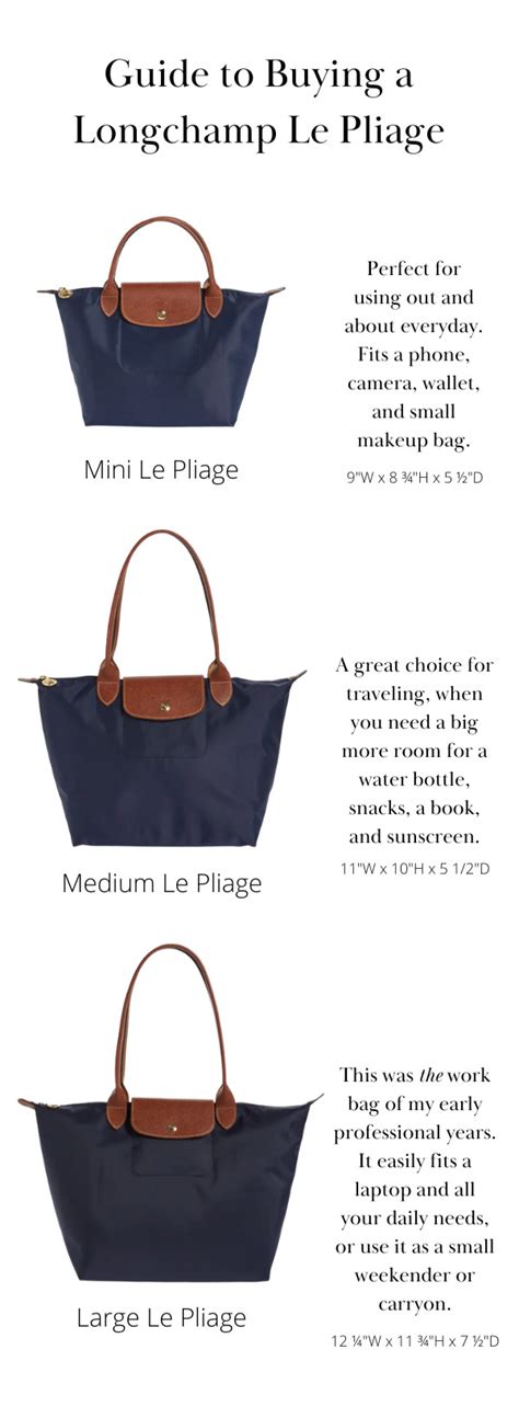 longchamp large bag dimensions|longchamp bag sizes chart.